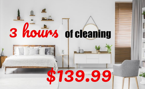 A SPECIAL DEAL! 3 hours of cleaning for $139.99